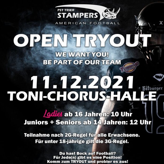 Tryout für Alle am 11.12.2021