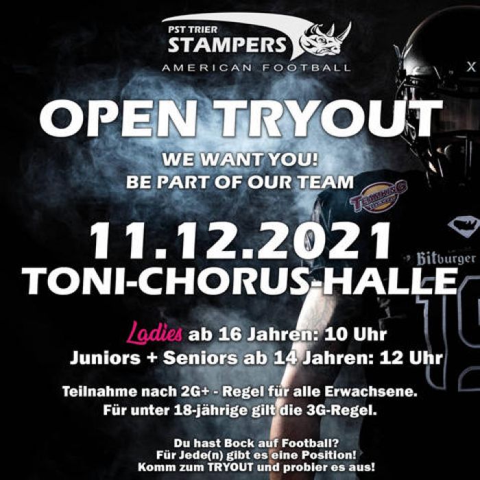 UPDATE ZUM TRYOUT AM 11.12.2021