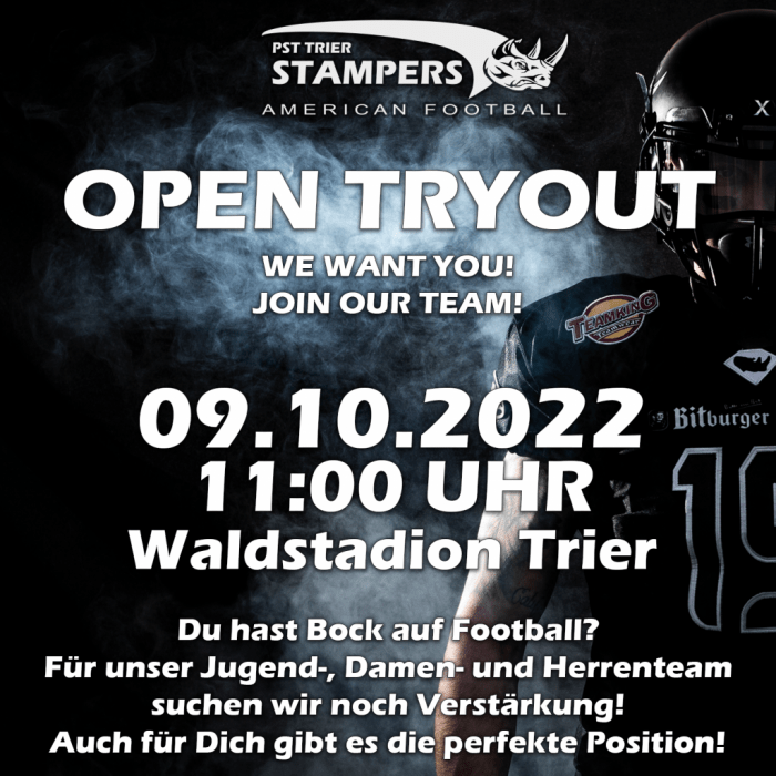 OFFENES PROBETRAINING AM 09.10.