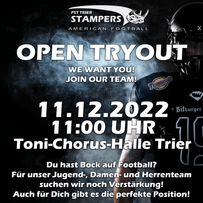 2. Offenes Probetraining am 11.12.