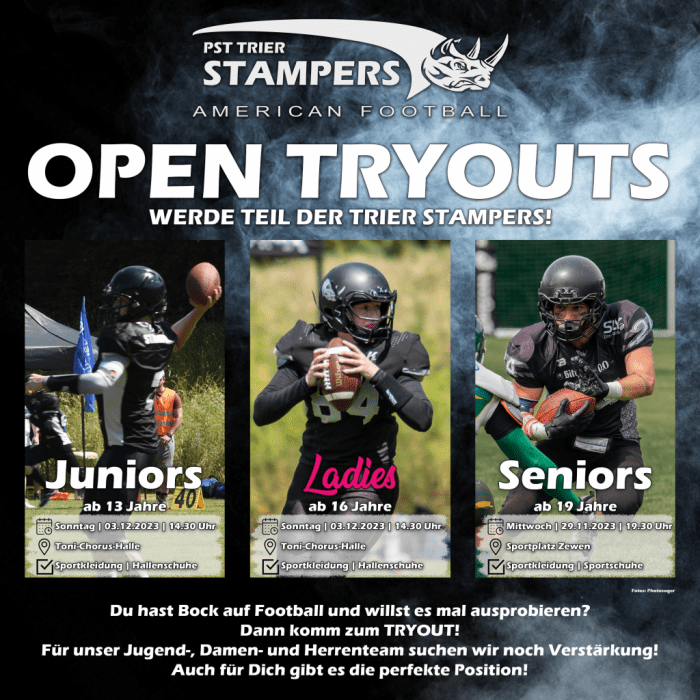 Offenes Probetraining der Stampers!