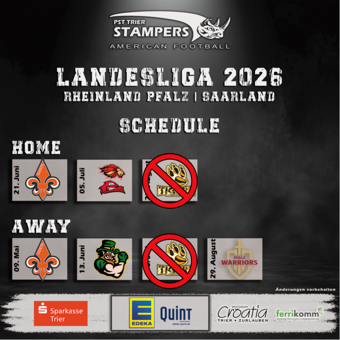 Update zum Spielplan