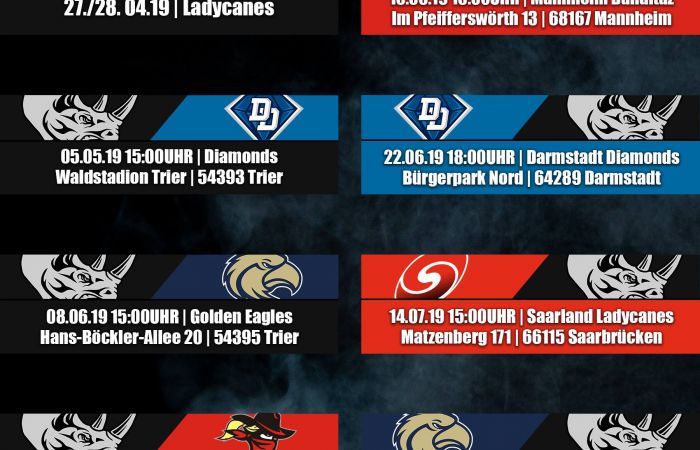 Probetraining der Ladys und Spielplan